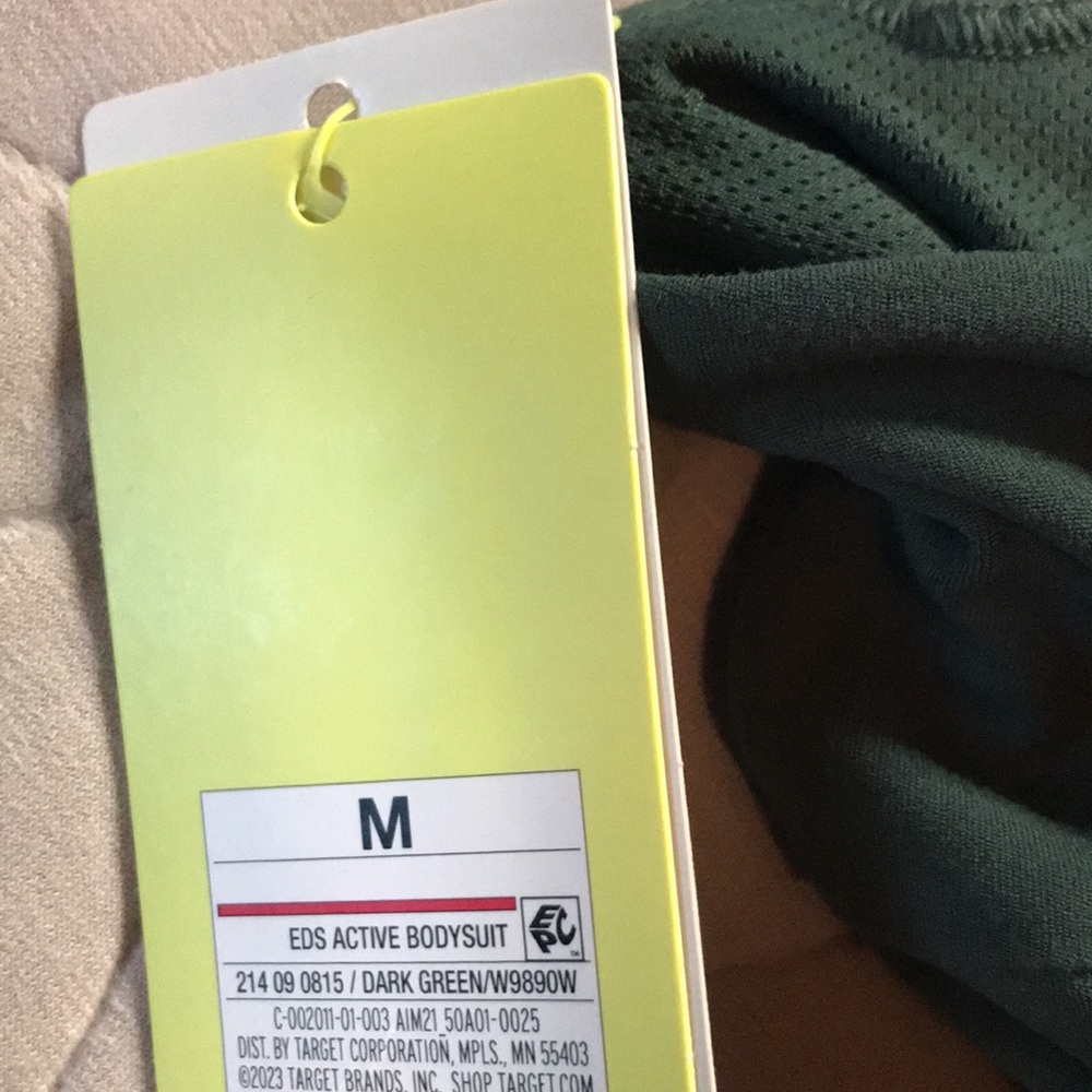All In Motion Everyday Soft Active Bodysuit Unitard Open Back Green | NWT! - Picture 14 of 14
